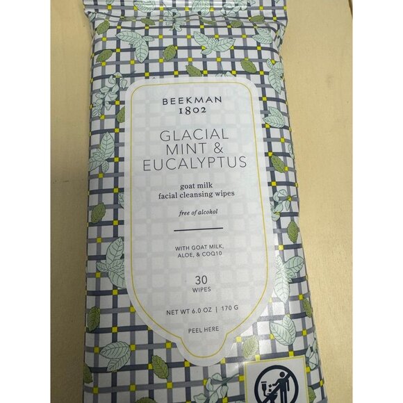 Beekman 1802 - Face and Body Wipes NWOT Glacial & Mint Eucalyptus - Picture 1 of 1